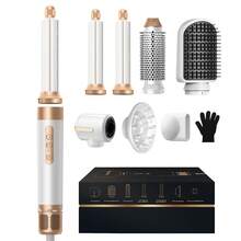 ATOPSKINS Multifunctional All-In-One Hair Styler Set, High Speed ​​Hot Air Blow Dryer Brush Set For Curling, Quick Drying, Straightening - Multifunctional Hair Styling Tool With Multiple Attachments - US A Type Plug(110-127V) - View 16