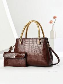 Elegant Plaid Hand Bag Set, Exquisite And Practical - Multicolor - View 7