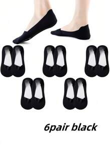 6 Pairs Women Solid Soft Lightweight Low Cut No Show Socks, Comfortable Low Ankle Socks, Candy Colors Invisible Socks, Ladies Compression Socks