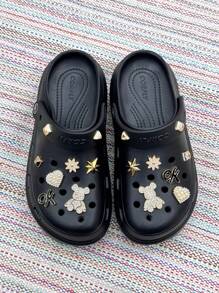 Chinelo babucha de salto alto 100% EVA com pingente aleatórios - Bonito e Confortáveis sem odor