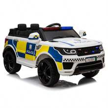 Dual Drive 12.00V 7A.H Police Car With 2.4G Remote Control White JC002 - White - View 3