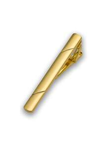1 pieza Pinza de corbata texturizada lisa de color plata/oro/cobre, pinza de corbata plana de negocios formales de alta gama - Multicolor - Ver 6