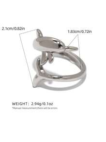 1pc/2pcs Women's 18k Gold Stainless Steel Exquisite Ring Ladies Girls Summer Jewelry Suitable For Vacation Seaside Daily Wear Waterproof