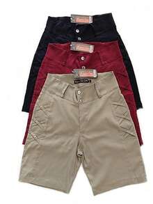 Women's Bermuda Shorts In Bengaline With Lots Of Elastane Fits Really Well - 黑色 - 查看 3