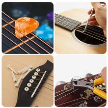 Guitar Maintenance Tools Kit – Guitar Repair & Cleaning Kit With String Winder, Cutter, Fret Files, Screwdriver – Guitar Tool Set For Acoustic, Electric, Bass Guitars For Beginners Musicians - 72PCS - View 5