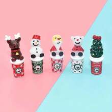 5/10 pièces Modèle de tasse à café de Noël simulée DIY, accessoires de café et de cuisine, accessoires photo parfaits, artisanat de bijoux DIY, fournitures artisanales, décoration de maison mignonne, Noël, cadeaux de Noël, cadeaux du Nouvel An, expédition en couleurs mélangées - Multicolore - Voir 6