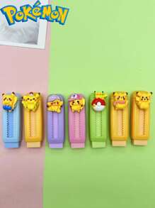 pokemon 1/7 peças Pokémon, Pikachu Borracha Empurrável, Presente Perfeito para Festa de Volta às Aulas, Presente de Volta às Aulas, Material de Escritório, Papelaria para Presente de Aniversário, Pikachu, Conjunto Feito à Mão, Moderno, Presente Ideal para Colecionadores de Festas e Família, Escolha Perfeita para Decoração de Festa de Aniversário. Características: Pode ser usado como um presente ideal, um item indispensável no verão, adequado para festas de verão, aniversários, Natal, Halloween, festas de Ação de Graças ou uso