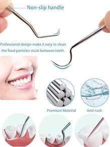 8pcs Metal Reusable Toothpicks Set, Includes 3 Long Toothpicks, 3 Short Toothpicks, 1 Dental Floss, Portable Carrying Tube. Compact Size And Lightweight Stainless Steel Design For Easy Storage In Pocket, Bag Or Travel Kit. Alternative To Disposable Options, Easy To Clean.