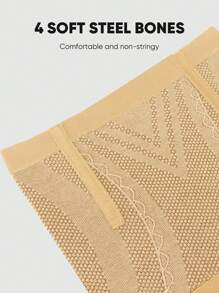 MEIYATING Sous-vêtements amincissants et galbants à taille haute sans couture pour grande taille, culotte triangle douce pour femmes