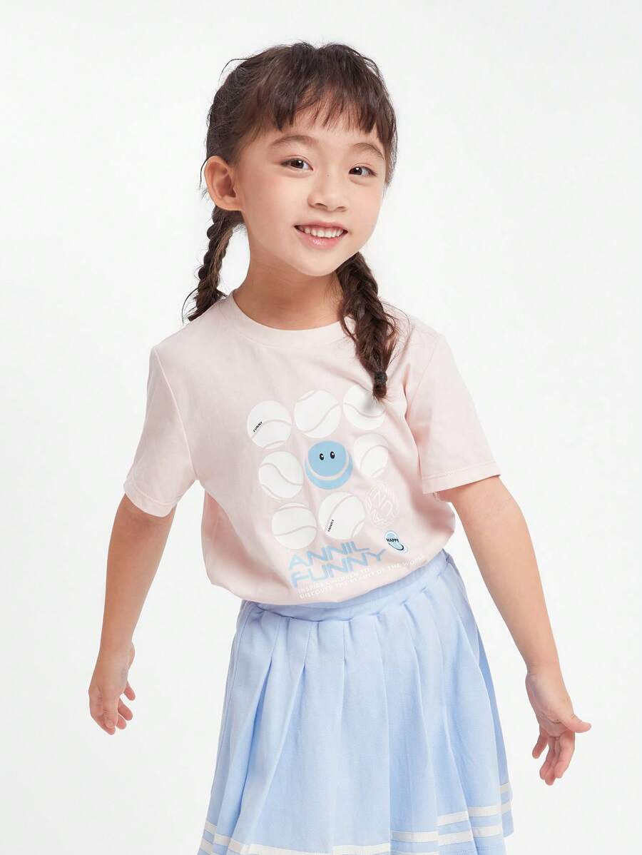 Annil Children's Clothing: Girls, Boys, Adults, Round-Neck Short-Sleeved Knitted Sweaters, T-Shirts, Summer