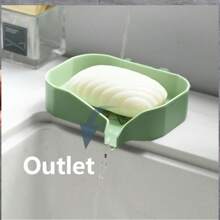 2pcs/1pc Wall-Mounted Soap Bar. Household Bathroom Storage Rack With Drainage. Household Soap Bar, No Need To Drill Holes, With A Drain Rack. High-End New Soap Stand In The Bathroom. Double-Layer Storage Rack In The Bathroom. Back To School