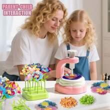 Ensemble de bouquet d'artisanat de jouets faits à la main pour filles, jouets fait main de fleurs simulées, cadeau d'anniversaire pour petite fille, ensemble repas surprise