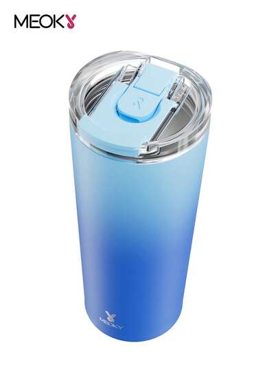 Taza de viaje para café de 24 onzas con tapa a prueba de fugas, vaso térmico de acero inoxidable aislado, botella de agua al vacío aislada, mantiene caliente hasta 8 horas o fría hasta 24 horas, se ajusta al portavasos del automóvil