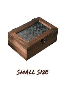 1个泡桐木收纳盒，有小号、中号和大号可选。这款家用防尘翻盖收纳盒配有精美图案的玻璃窗和坚固的金属扣，非常适合存放各种小物件。 - 彩色 - 查看 14