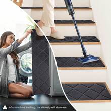 Stair Treads For Wooden Steps Indoor, 20*65cm 4/15pcs Non Slip Carpet Stair Treads With Reusable Adhesive For Elders And Dogs, 8*25.6inch Surface Polyester TPR Backing Stair Runner Rugs, Carpet Stair Treads - Multicolor - View 7