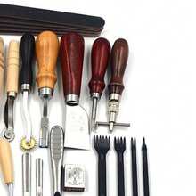 Kit de herramientas 19 piezas suministros para artesanías manualidades creatividad multifuncional corte pegado perforado accesorios básicos portátil almacenamiento para principiantes y expertos - Marrón - Ver 11