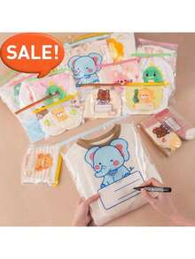 10/20 حبة أكياس سوستة الأم والطفل أكياس منطقية ملبس الروضة أكياس فرز الملابس أكياس لتخزين الملابس أكياس صنبور زيبلوك، هدية عيد الحب