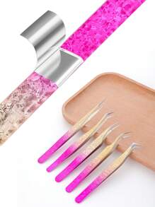 4pcs/Set Stainless Steel Facial Hair Removal Tool Kit, Low-Allergenic Eyebrow Grooming Tools For Removing Facial Hair, Ingrown Hair, Thorns, Blackheads And Ticks, Tweezer Tools