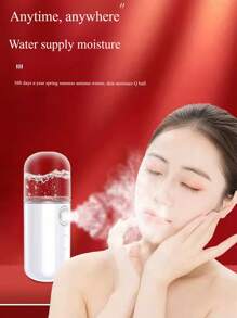 Pulverizador facial portátil de mano tipo nebulizador y mini ventilador, rociador humidificador de agua con brisa fría portátil para uso en el hogar