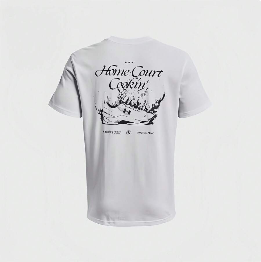 Under Armour Camiseta suave de manga corta casual de baloncesto para hombres Curry - Blanco - Ver 1