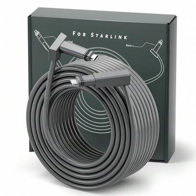 30ft Cable Wire For Starlink Rectangular Satellite V2 Waterproof Replacement