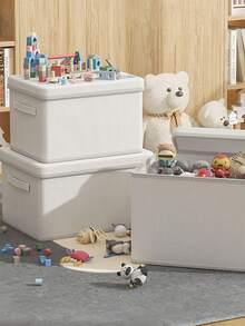 1 Stück große faltbare Aufbewahrungsbox - einfach zu falten, mit Deckel, Mehrzweck-Aufbewahrungsbehälter, Organisationskorb, stabiler und strapazierfähiger Aufbewahrungskorb mit Schutzhülle - ideal für Zuhause, Schlafzimmer, Schrank, Büromaterial, Babyartikel-Lagerung, kann Kleider, Hosen, Schuhe, Jeans, Stiefel, Röcke usw. aufbewahren. Geeignet für Schlafzimmer, Lagerung, Haushaltsorganisation, Damen-Weißt-Shirts, Damen-Schwarze Hosen, Damen-Winterkleidung, Kleider usw.