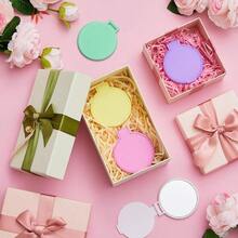 18 Pieces Compact Mirrors Bulk Gifts Mini Vintage Pocket Mirrors For Purse Small Portable Folding Round Makeup Stuffs For Travel Daily Use Party Favors Women Macaron Colors Great Selection - 馬卡龍顏色 - 查看 4