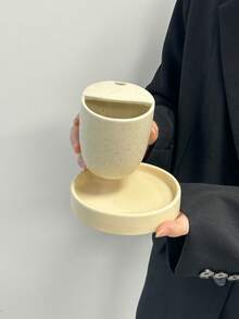 1 件北欧风格带镂空陶瓷咖啡杯，ins 美式拿铁咖啡杯，家用饮水杯，便携式旅行杯，节日礼物，生日祝福，派对用品，送给男朋友和女朋友的开学礼物