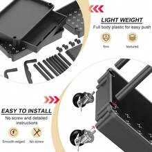 Rolling Practical Cart Storage With Detachable Drawers, Stable And Sturdy Black Rolling Storage Cart With Lockable Wheels, Suitable For Bathroom, Kitchen, Snacks, Crafts, Cosmetics, And Baby Essentials - 三層 - 查看 3