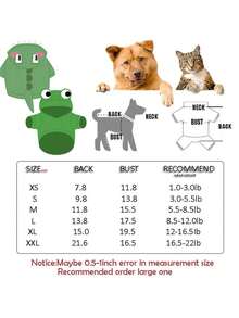 1 PC Pet Funny Bee Hoodie Ugly Sweater Cold Weather Warm Coat For Puppy Small Dog & Cat Halloween Christmas Party Costume Cute Hoodie Halloween Halloween Costumes - Yellow - View 2