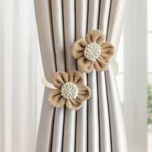 2pcs Flower Curtain Ties, Punch-Free Curtain Cords, Modern Simple Curtain Buckles, Curtain Ties, Curtain Fixers, Suitable For Bedrooms, Living Rooms, Dormitories, And Home Decoration,Home Decor For Living Room, Bedroom, Kitchen, Hotel Curtains Room Decor - 2 Pcs Beige - View 7