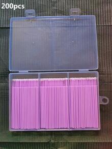 500 chiếc cọ nhỏ dùng một lần, chất liệu sợi microfiber, dùng để nối mi và trang điểm (đường kính đầu cọ: 2.0mm), cọ kẻ lông mày, cọ tán phấn mắt, cọ trang điểm, quà tặng kèm. - Màu tím hoa cà - Xem 9