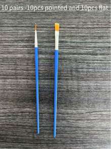 16.5cm Nylon Tip/Flat Brushes, Watercolor Pens, Acrylic Paint Art Brushes, Graffiti Pens, Suitable For Mobile Artists, Art Students, Students, Office School Supplies, Birthday Gifts-Random Color Style