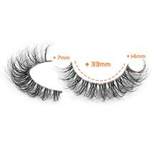 Demi-Wispies Faux Mink Eyelashes With Clear Band Russian Strip Lashes Fluffy Natural Look Wispy Light 13MM Short False Eyelashes Invisible Small 3D Fake Lashs Pack 7 Pairs - Mắt mèo tự nhiên - Xem 10