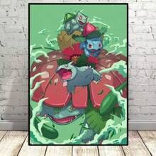 pokemon Set Of 1/3 Pcs Pop Classic Anime Pokemon Wall Arts Posters, Pop Japanese Anime Prints, Modern Kids Bedroom Decoration, Kids Gift, Study, Living Room, Room Decor, Home Decor (Unframed-Style)