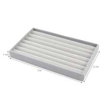1 Stück / 6 Stück grau Flanell Tablett Schmuckablage, Samt Schmuck Präsentationsständer, stapelbares luxuriöses Schmuckstativ, tragbare Ring Ohrring Halskette Aufbewahrungsbox, Schmuckbox Zubehör, Haarbeutel, Tablett Dekoration, Tablett Haaraccessoires für Frauen Aufbewahrungsorganizer, Reiseessenziale, Geschenk