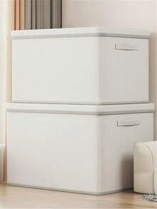 1 Stück große faltbare Aufbewahrungsbox - einfach zu falten, mit Deckel, Mehrzweck-Aufbewahrungsbehälter, Organisationskorb, stabiler und strapazierfähiger Aufbewahrungskorb mit Schutzhülle - ideal für Zuhause, Schlafzimmer, Schrank, Büromaterial, Babyartikel-Lagerung, kann Kleider, Hosen, Schuhe, Jeans, Stiefel, Röcke usw. aufbewahren. Geeignet für Schlafzimmer, Lagerung, Haushaltsorganisation, Damen-Weißt-Shirts, Damen-Schwarze Hosen, Damen-Winterkleidung, Kleider usw.