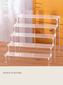 1 pièce Support d'affichage en acrylique transparent, à 1-5 niveaux. Organisateur cosmétique, support en acrylique pour parfum, support à cupcakes, pour figurines Amiibo et POP, présentoir pour aliments et desserts, produits de fournisseur cosmétique