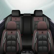 TAIMASI | 1pc/2pc | [Durable] ORIGINAL Black & Red PU Leather Car Seat Cover PU Leather | Durable, Breathable, Easy Installation, All-Season Protection | Front Seats | | Premium | Easy Installation - Xám - Xem 7