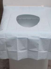 50 pièces Housses de siège de toilette jetables, utilisation à l'hôtel et en voyage, imperméables, coussins de siège de toilette à la maison, propres et hygiéniques