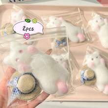 1/2/3 piezas Juguetes apretables de gatos, juguetes apretables de gatos lindos, juguetes apretables de gato Taba hechos a mano para aliviar el estrés, juguetes apretables de gato fidget para la ansiedad y relajación para adultos