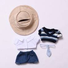 【仅娃娃服装】1&2系列配件，适用于拉布布服装、领带、校服套装、娃娃服装替换装 - 彩色 - 查看 7