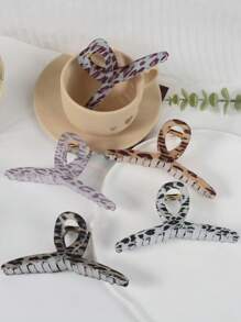 1/2 piezas Elegantes pinzas para el cabello con estampado de leopardo de moda, grandes pasadores de pelo aptos para uso casual diario, viajes al aire libre, accesorios para el cabello de fiesta para mujeres