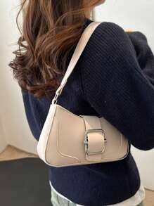 Bolso bandolera, bolso de estilo vintage tipo baguette, práctico para uso diario, puede sostener cartera y teléfono, ligero y conveniente