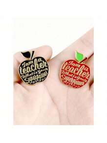 Set de 4 broches de manzana, alfileres de esmalte de 4 colores, accesorio de joyería adecuado como regalo para festivales