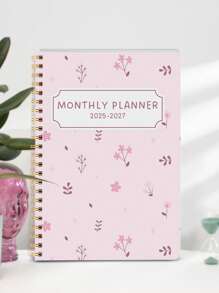1pc Weekly And Monthly Planner Calendar Notebook, A5(5.7" X 8") 2025-2027 Monthly Planner Academic Year Notebook With Notes, Office & School Supplies, Perfect Gifts,School Supplies,Back To School