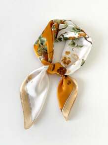 1 Pc Women's Bandana 70cm Simulated Silk Printed Small Square Scarf Headscarf Multi-Functional Headband Strap Wrap Neck Protection Lightweight Silk Scarf Suitable For Daily Use Bandana,Hair Band,Head Band Ideal For Dressing Up Your Look
