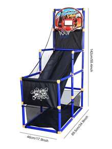 A Set Of Children's Basketball Set Arcade Game, Children's Shooting Machine,There Are Two Balls And An Air Pump,Shooting Game For Boys And Girls,Indoor And Outdoor Toy Basketball Shooting System, Suitable For Children, Birthday Gift,Christmas Carnival, Backyard Party Gifts,Classroom Entertainment