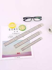 1 pezzo Righello in metallo e acciaio da 15/20/30cm, rinforzato, con strumenti di misurazione in lega di alluminio e acciaio, articolo da cartoleria, materiali di cancelleria, accessori per ufficio, adatto per scuole e uffici (leggeri graffi sono un processo normale e non un problema di qualità), forniture scolastiche, back to school