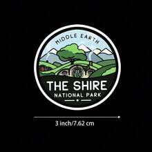 3-Inch "The Shire National Park Sticker, Perfect For Nature Lovers! Use It On Travel Gear, Notebooks, And Home Decor. Great For Hikers, Students, And Fans Of Fantasy Literature. Categories: Nature Stickers, Artistic Style Art, Adventure Stickers, Decorative Designs." - 3inch/7.62cm - View 8